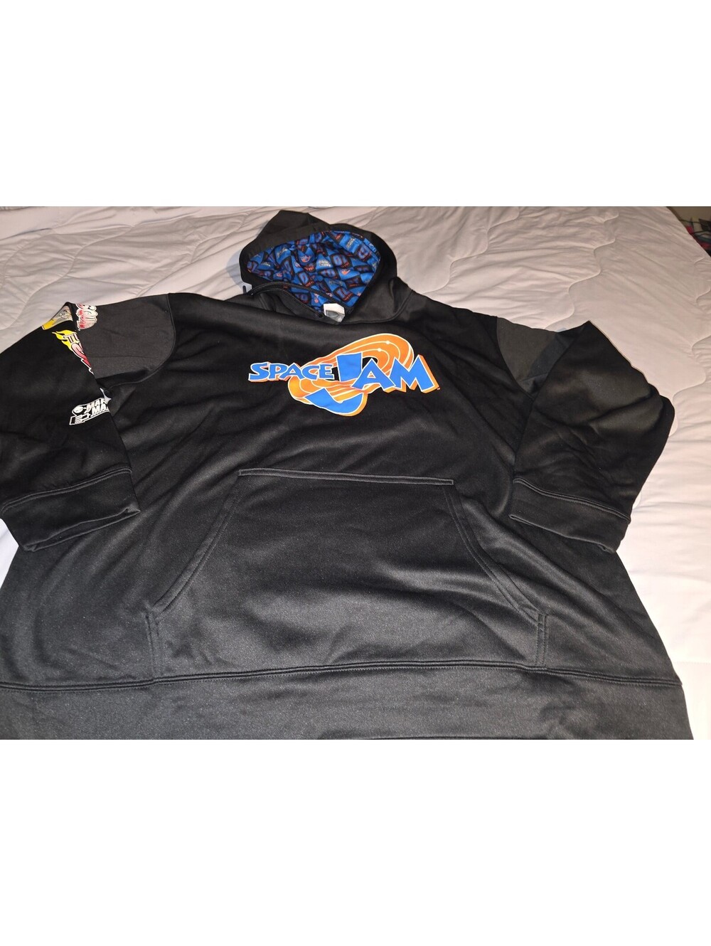 Champion Men's March Madness 90s Y2K Retro Space Jam 2XL Black Hoodie Sweatshirt